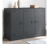 vidaXL Buffet Anthracite 99x39x73 cm Acier, Armoire, Armoire latérale, Armoire de Rangement, armoires, Placard, Buffet Haut, Organisateur de Maison