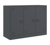 vidaXL Buffet Anthracite 99x39x73 cm Acier, Armoire, Armoire latérale, Armoire de Rangement, armoires, Placard, Buffet Haut, Organisateur de Maison
