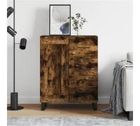 Vidaxl Buffet Chêne Fumé 69,5x34x90 Cm Bois D'ingénierie Multicolore