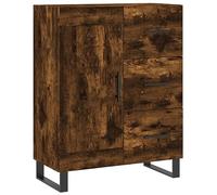 vidaXL Buffet, Armoire avec 2 Compartiments et 3 Tiroirs, Meuble de Rangement, Organisateur de Salon Intérieur, Moderne, Chêne Fumé Bois d'Ingénierie