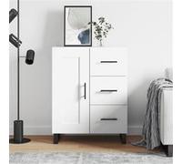Vidaxl Buffet Blanc 69,5x34x90 Cm Bois D'ingénierie Multicolore