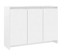 Vidaxl Buffet Blanc 102x33x75 Cm Aggloméré Blanc