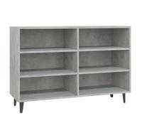 vidaXL Buffet, Armoire avec 6 Étagères, Meuble de Rangement, Organisateur de Salle de Séjour Salon, Industriel, Gris Béton Bois d'Ingénierie