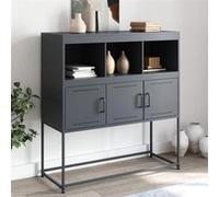 vidaXL Buffet/Armoire de rangement 846592 avec compartiments et porte Anthracite