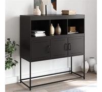 vidaXL Buffet 100,5x39x107 cm Acier multicolore Noir
