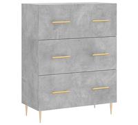 Buffet, Armoire avec Pieds et 3 Tiroirs, Commode de Rangement, Organisateur de Salon Intérieur, Moderne, Gris Béton Bois d'Ingénierie