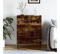 vidaXL Buffet, Armoire avec Pieds et 3 Tiroirs, Commode de Rangement, Organisateur de Salon, Moderne, Chêne Fumé Bois d'Ingénierie 827873 Marron G