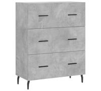 Vidaxl Buffet Gris Béton 69,5x34x90 Cm Bois D'ingénierie Gris