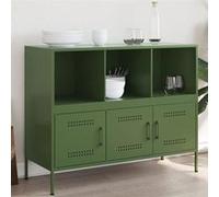 vidaXL Buffet vert olive 100,5x39x79 cm acier