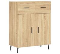 vidaXL Buffet, Armoire avec Pieds, Meuble de Rangement avec Portes, Organisateur de Salon Intérieur, Moderne, Chêne Sonoma Bois d'Ingénierie