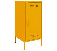 vidaXL Buffet, Armoire avec Pieds, Placard avec Porte, Meuble de Rangement Salon Chambre à Coucher Intérieur, Jaune Moutarde 36x39x79 cm Acier