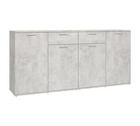 vidaXL Buffet, Armoire avec Porte, Meuble de Rangement, Organisateur de Salle de Séjour Salon Intérieur, Moderne, Gris Béton Bois d'Ingénierie