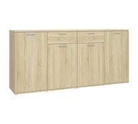 vidaXL Buffet, Armoire avec Porte, Meuble de Rangement, Organisateur de Salle de Séjour Salon Intérieur, Moderne, Chêne Sonoma Bois d'Ingénierie