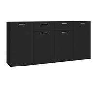 vidaXL Buffet Noir 160x36x75 cm Aggloméré