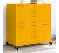 vidaXL Buffet, Armoire avec Porte, Placard avec Rangement, Organisateur de Salle de Séjour Salon Maison Intérieur, Jaune 846653