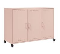 vidaXL Buffet, Armoire avec Porte, Placard avec Rangement, Organisateur de Salle de Séjour Salon Maison Intérieur, Rose 100,5x39x72 cm Acier