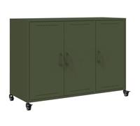 vidaXL Buffet, Armoire avec Porte, Placard avec Rangement, Organisateur de Salle de Séjour Salon Maison Intérieur, Vert 846684