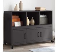 vidaXL Buffet, Armoire avec Porte, Placard avec Rangement, Organisateur de Salle de Séjour Salon Maison Intérieur, Noir 846734