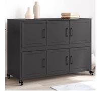 vidaXL Buffet, Armoire avec Porte, Placard avec Rangement, Organisateur de Salle de Séjour Salon Maison Intérieur, Noir 846740