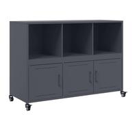 Vidaxl Buffet Anthracite 100,5x39x72 Cm Acier Laminé À Froid Multicolore