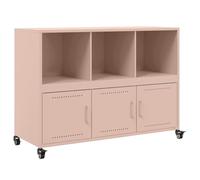 vidaXL Buffet, Armoire avec Porte, Placard avec Rangement, Organisateur de Salle de Séjour Salon Maison Intérieur, Rose 100,5x39x72 cm Acier