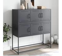 vidaXL Buffet armoire 846598 - Porte et placard avec rangement - Anthracite 100,5x39x107 cm