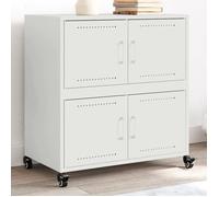 vidaXL Buffet, Armoire avec Porte, Placard avec Rangement, Organisateur de Salle de Séjour Salon Maison Intérieur, Blanc 846655