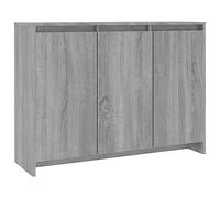 vidaXL Buffet, Armoire avec Portes, Meuble de Rangement, Organisateur de Salle de Séjour Salon Intérieur, Sonoma Gris Bois d'Ingénierie
