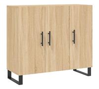 Vidaxl Buffet Chêne Sonoma 90x34x80 Cm Bois D'ingénierie Marron
