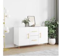 vidaXL Buffet, Armoire de Rangement avec Pieds, Meuble de Rangement, Organisateur Salon Salle de Séjour, Moderne, Blanc Bois 828156