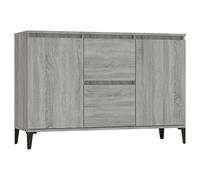 Buffet 104 X 35 X 70 Cm Gris Sonoma Bois Contreplaqué Design Minimaliste Fixation Murale Marron