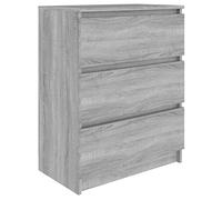 vidaXL Buffet Armoire de Rangement Meuble de Rangement Armoire Latérale Salle de Séjour Salon Intérieur Sonoma Gris 60x35x76 cm Bois d'Ingénierie