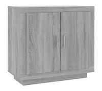 vidaXL Buffet Armoire de Rangement Meuble de Rangement Armoire Latérale Salle de Séjour Salon Intérieur Sonoma Gris 80x40x75 cm Bois d'Ingénierie