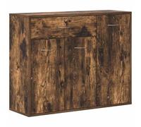 vidaXL Buffet Armoire de Rangement Meuble de Rangement Armoire Latérale Salle de Séjour Salon Intérieur Chêne Fumé 88x30x70 cm Bois d'Ingénierie