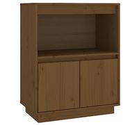 vidaXL Buffet Armoire de Rangement Meuble de Rangement Armoire Latérale Salle de Séjour Salon Intérieur Marron Miel 60x34x75 cm Bois Massif de Pin