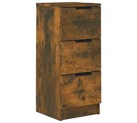 vidaXL Buffet Armoire de Rangement Meuble de Rangement Armoire Latérale Salle de Séjour Salon Intérieur Chêne Fumé 30x30x70 cm Bois d'Ingénierie