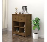 vidaXL Buffet Armoire de Rangement Meuble de Rangement Armoire Latérale Salle de Séjour Salon Intérieur Marron Miel 70x35x80 813767