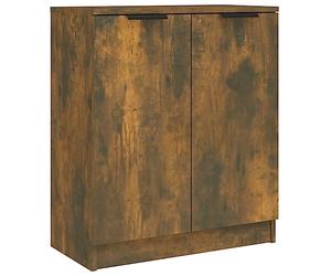 vidaXL Buffet Armoire de Rangement Meuble de Rangement Armoire Latérale Salle de Séjour Salon Intérieur Chêne Fumé 60x30x70 cm Bois d'Ingénierie