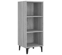 vidaXL Buffet Armoire de Rangement Meuble de Rangement Armoire Latérale Salon Salle de Séjour Sonoma Gris 34,5x32,5x90 cm Bois d'Ingénierie