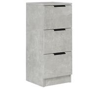 vidaXL Buffet Armoire de Rangement Meuble de Rangement Armoire Latérale Table de Chevet Table d'Appoint Gris Béton 30x30x70 cm Bois d'Ingénierie