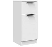 vidaXL Buffet Armoire de Rangement Meuble de Rangement avec 1 Porte et 1 Tiroir Salon Salle de Séjour Blanc 30x30x70 cm Bois d'ingénierie