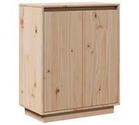 vidaXL Buffet Armoire de Rangement Organisateur de Maison Armoire de Salon Meuble de Salle de Séjour Intérieur 60x34x75 cm Bois Massif de Pin