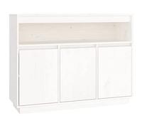 814390 vidaXL Buffet Blanc 104,5x34x80 cm Bois massif de pin