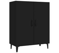 vidaXL Buffet Armoire de Rangement Organisateur de Maison Meuble de Rangement Armoire de Salon Intérieur Noir Bois d'Ingénierie 70x34x90 cm