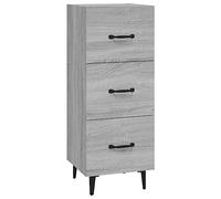 vidaXL Buffet Armoire de Rangement Organisateur de Maison Meuble de Rangement Armoire de Salon Sonoma Gris 34,5x34x90 cm Bois d'Ingénierie