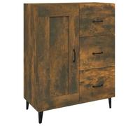 vidaXL Buffet Armoire de Rangement Organisateur de Maison Meuble de Salle de Séjour Intérieur Chêne Fumé 69,5x34x90 cm Bois d'Ingénierie
