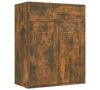 vidaXL Buffet Armoire de Rangement Organisateur de Maison Meuble de Salle de Séjour Intérieur Chêne Fumé 60x30x75 cm Bois d'Ingénierie