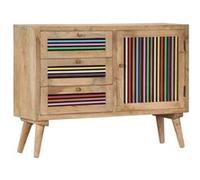 Bois de Manguier Massif Buffet 100x30x75 cm Armoire Commode Rangement vidaXL