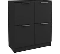 vidaXL Buffet Armoire de Salon Armoire de Rangement Organisateur de Maison Meuble de Rangement Intérieur Noir 60x30x70 cm Bois d'Ingénierie