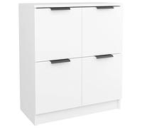 vidaXL Buffet Armoire de Salon Armoire de Rangement Organisateur de Maison Meuble de Rangement Intérieur Blanc 60x30x70 cm Bois d'Ingénierie